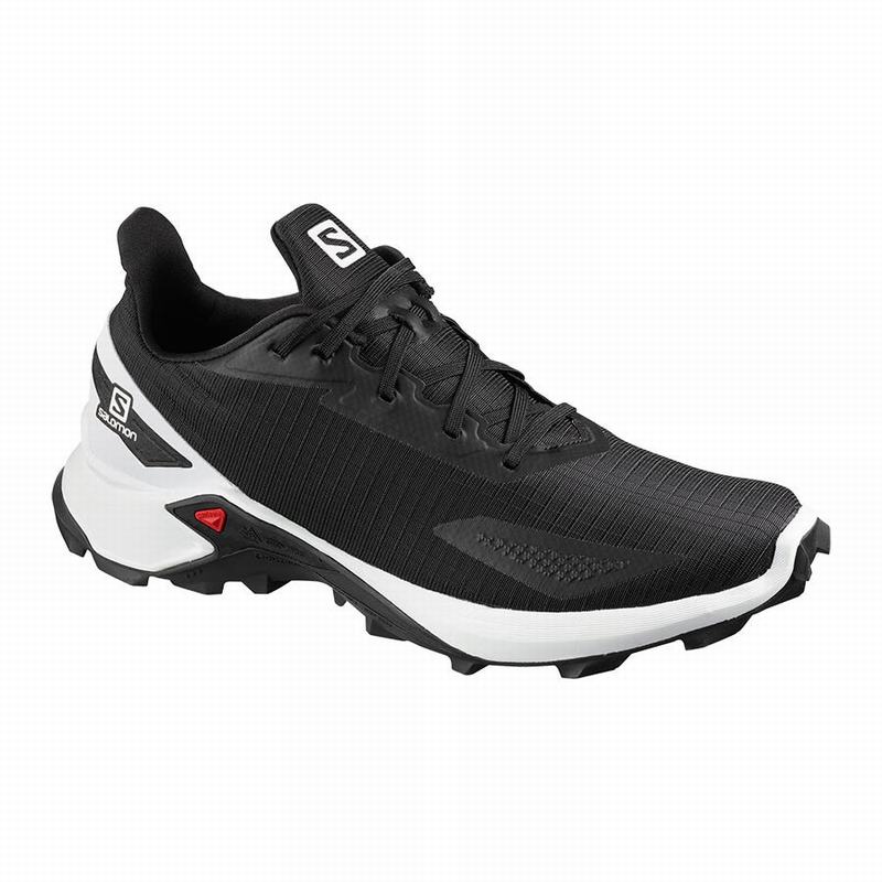 Salomon Singapore Mens Trail Running Shoes - ALPHACROSS BLAST Black/White | 53148-XWDP